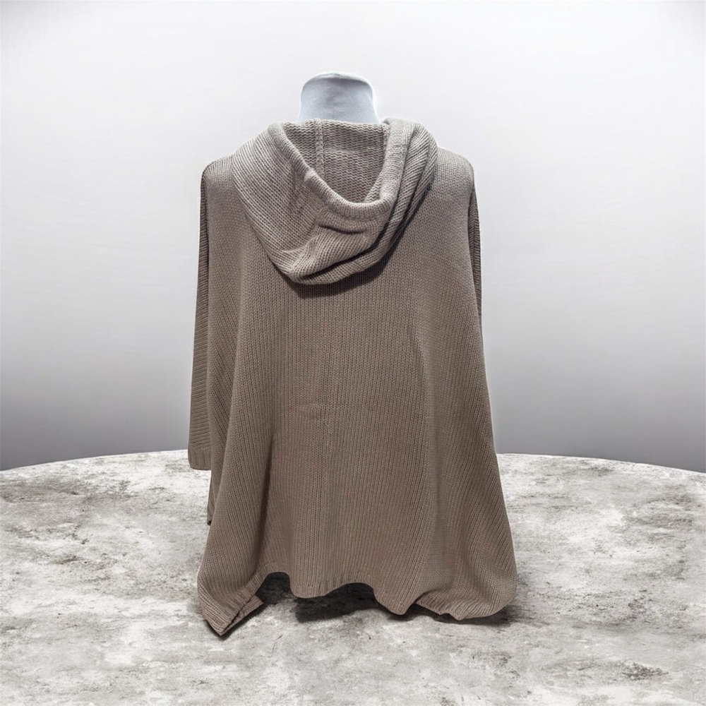 Martha Stewart cashmere sweater hooded poncho - Picture 2 of 3